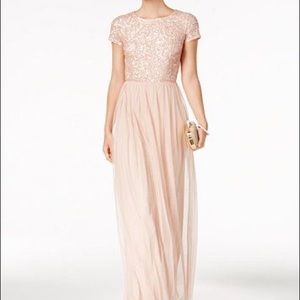 Adrianna Papell Sequined Tulle Gown